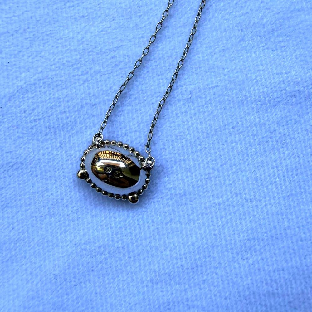 Swarovski Rosette Dark Colored Black Top Stone Necklace - Picture 10 of 12